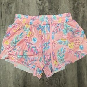 Simply Southern Pink Pineapple Print Shorts